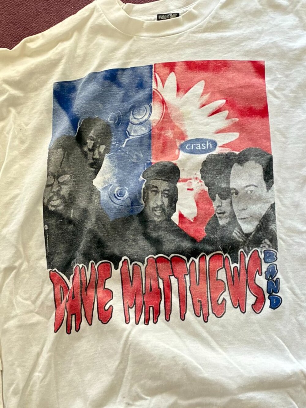 Vintage 90s Dave Matthews Band Crash Tour Shirt Size Xl 1996 Single RARE